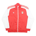 ADIDAS Mens Red & White SL Benfica Track Jacket XL Polyester Woven Zip
