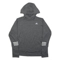 ADIDAS Womens Grey Hoodie S Cotton Blend Pullover Casual Sportswear