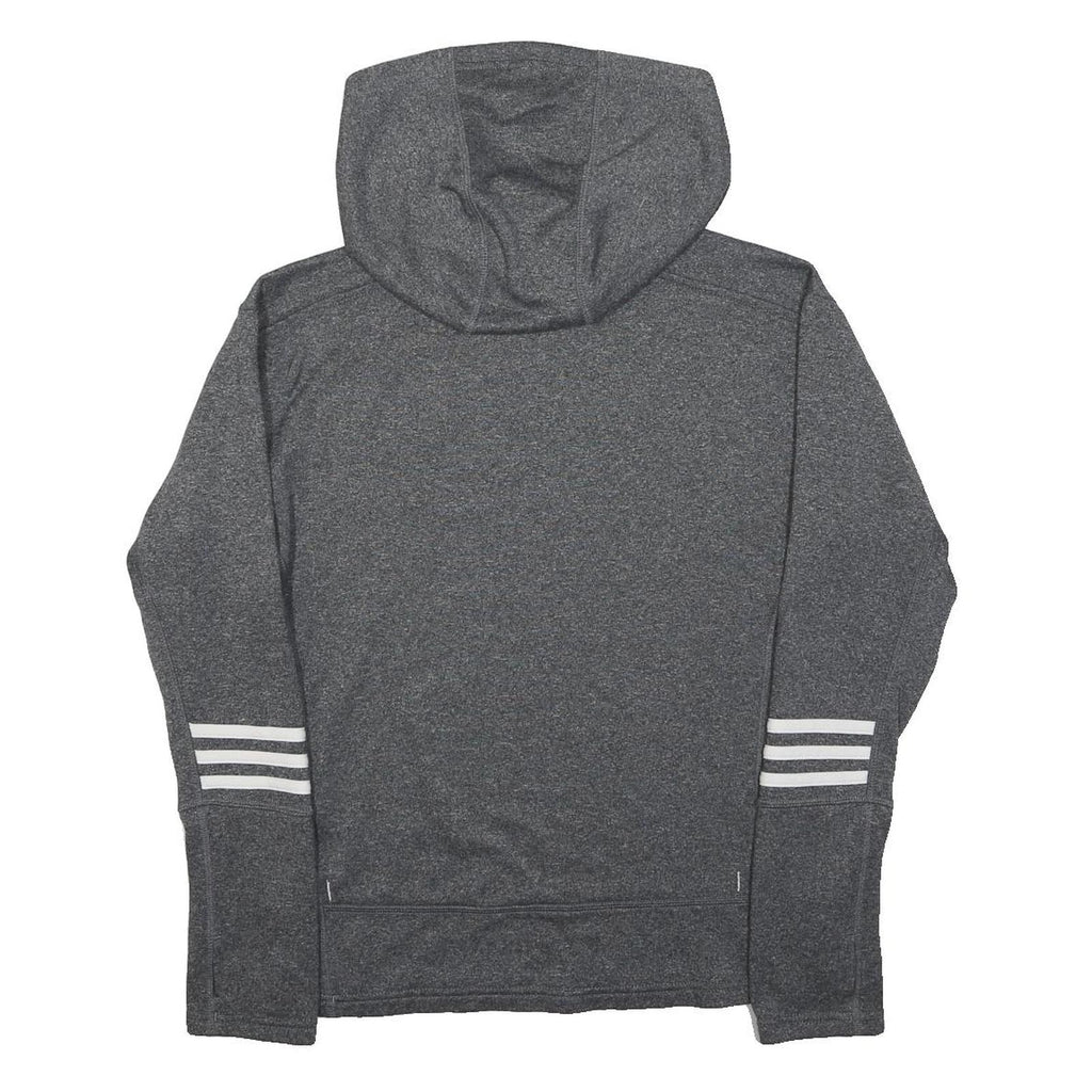 ADIDAS Womens Grey Hoodie S Cotton Blend Pullover Casual Sportswear