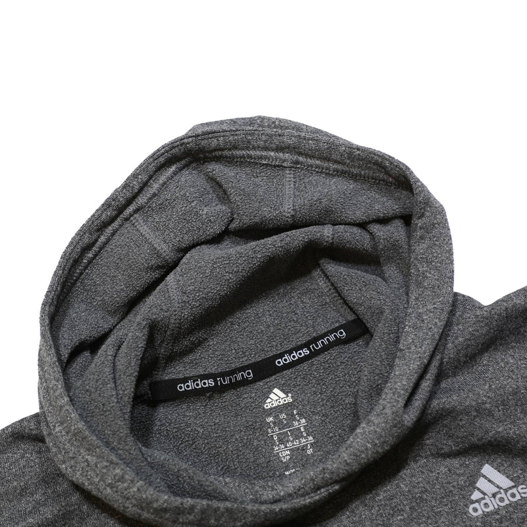 ADIDAS Womens Grey Hoodie S Cotton Blend Pullover Casual Sportswear