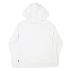 CHAMPION Womens White Hoodie S Colourblock Cotton Blend Casual Pullover