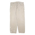 CARHARTT Mens Relaxed Beige Cotton Blend Relaxed Leg Trousers W38 L34 Workwear