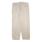 CARHARTT Mens Relaxed Beige Cotton Blend Relaxed Leg Trousers W38 L34 Workwear