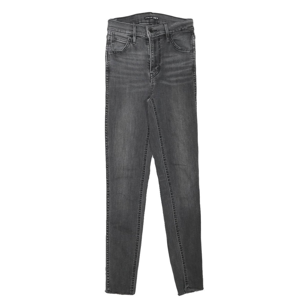 LEVI'S Womens Jeans Grey Slim Skinny Denim Medium W22 L26 Stretch Zip Fastening