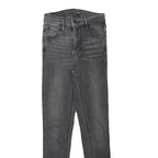 LEVI'S Womens Jeans Grey Slim Skinny Denim Medium W22 L26 Stretch Zip Fastening