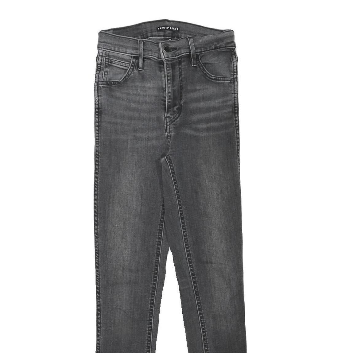 LEVI'S Womens Jeans Grey Slim Skinny Denim Medium W22 L26 Stretch Zip Fastening
