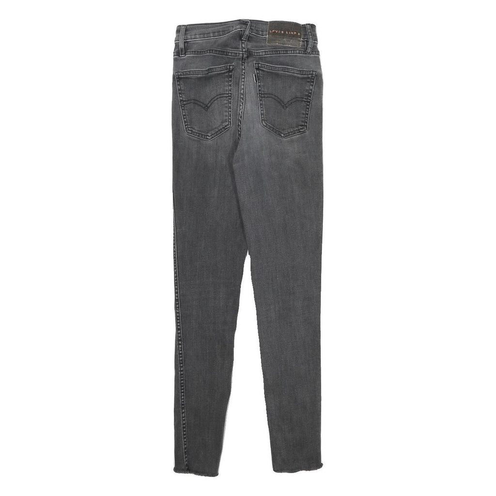 LEVI'S Womens Jeans Grey Slim Skinny Denim Medium W22 L26 Stretch Zip Fastening