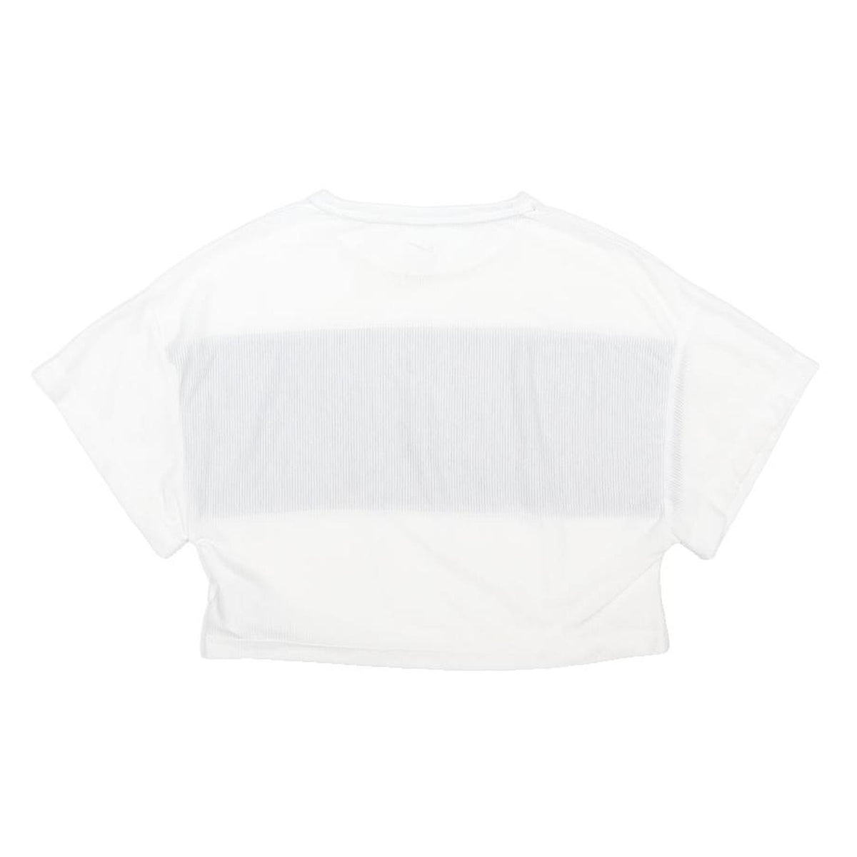 NIKE Womens White & Black Cropped T-Shirt S Short Sleeve Crew Neck Sportswear