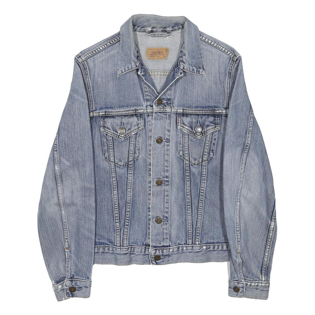 LEVI'S Womens Blue Denim Jacket Classic Fit M Cotton Button Closure Long Sleeve