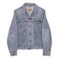 LEVI'S Womens Blue Denim Jacket Classic Fit M Cotton Button Closure Long Sleeve
