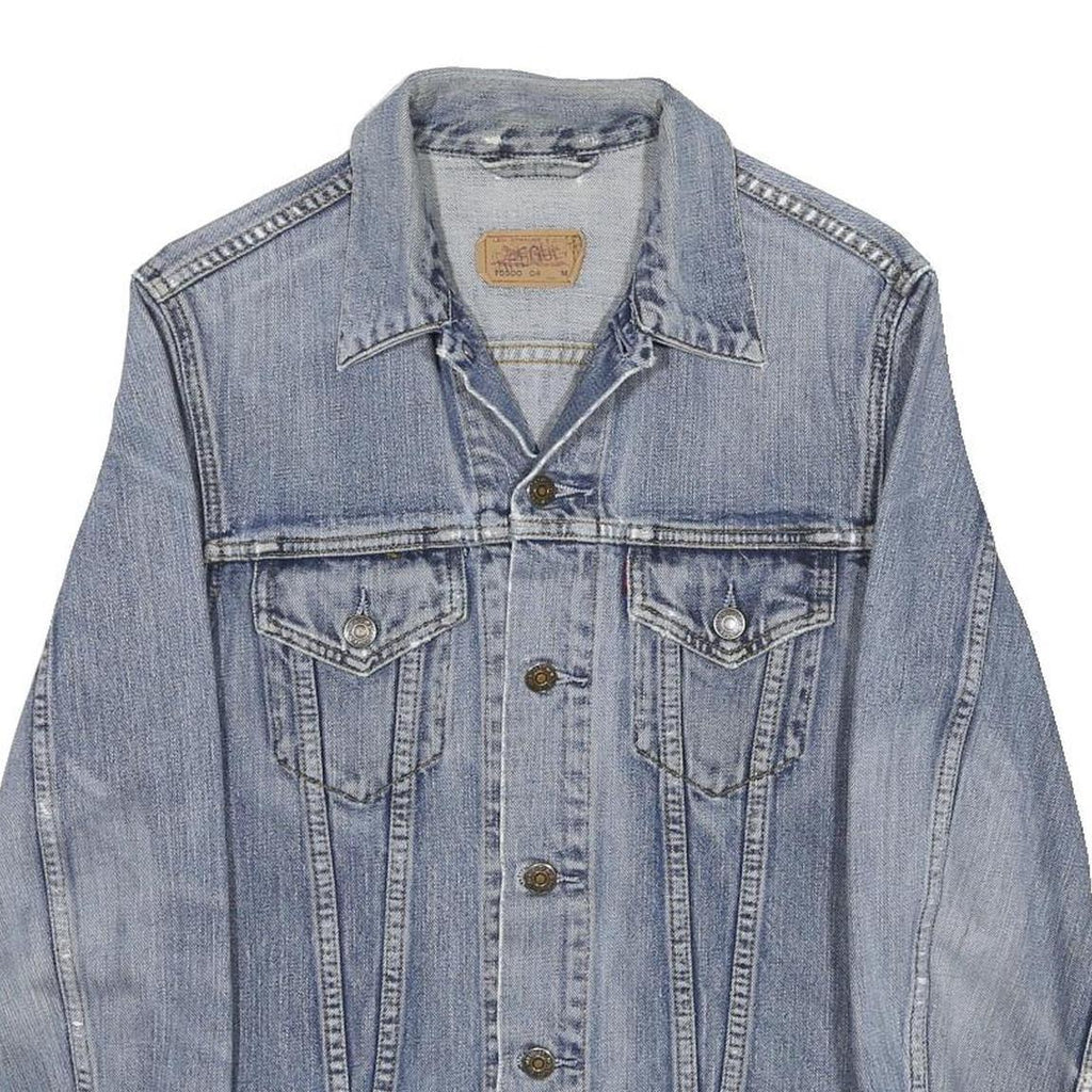 LEVI'S Womens Blue Denim Jacket Classic Fit M Cotton Button Closure Long Sleeve