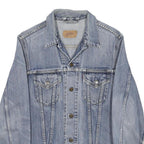 LEVI'S Womens Blue Denim Jacket Classic Fit M Cotton Button Closure Long Sleeve