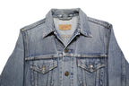LEVI'S Womens Blue Denim Jacket Classic Fit M Cotton Button Closure Long Sleeve