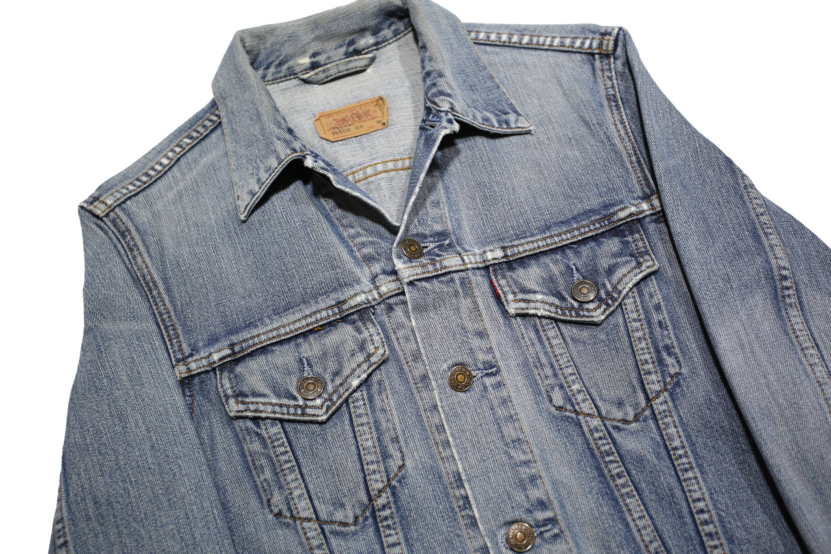 LEVI'S Womens Blue Denim Jacket Classic Fit M Cotton Button Closure Long Sleeve