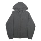 REEBOK Mens Grey Zip Up Hoodie S Cotton Blend Casual Athletic Wear