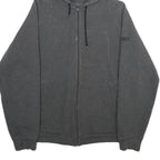 REEBOK Mens Grey Zip Up Hoodie S Cotton Blend Casual Athletic Wear