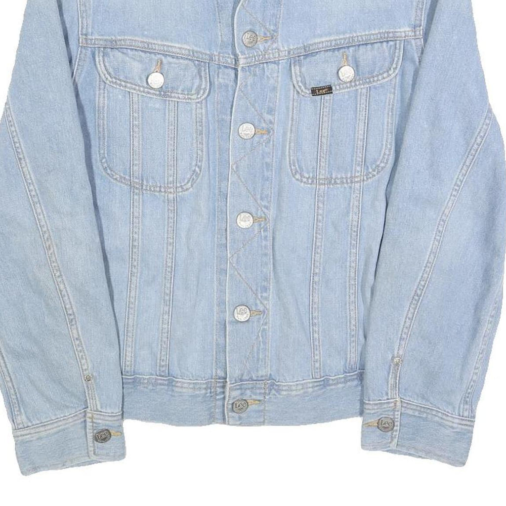 LEE Womens Blue Denim Button Jacket M Cotton Classic Casual Fit