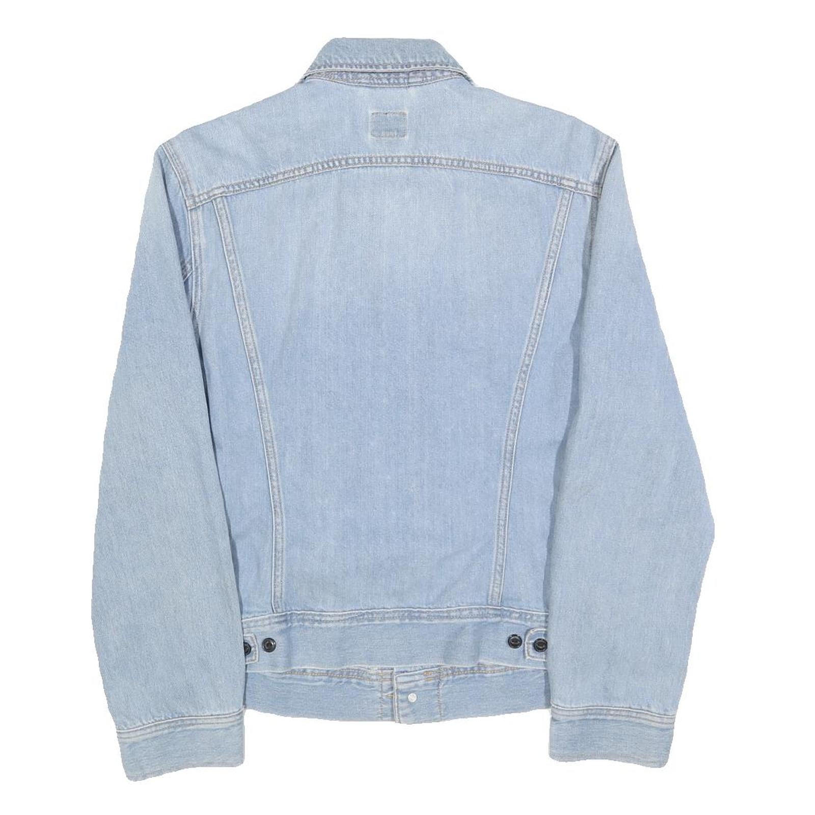 LEE Womens Blue Denim Button Jacket M Cotton Classic Casual Fit