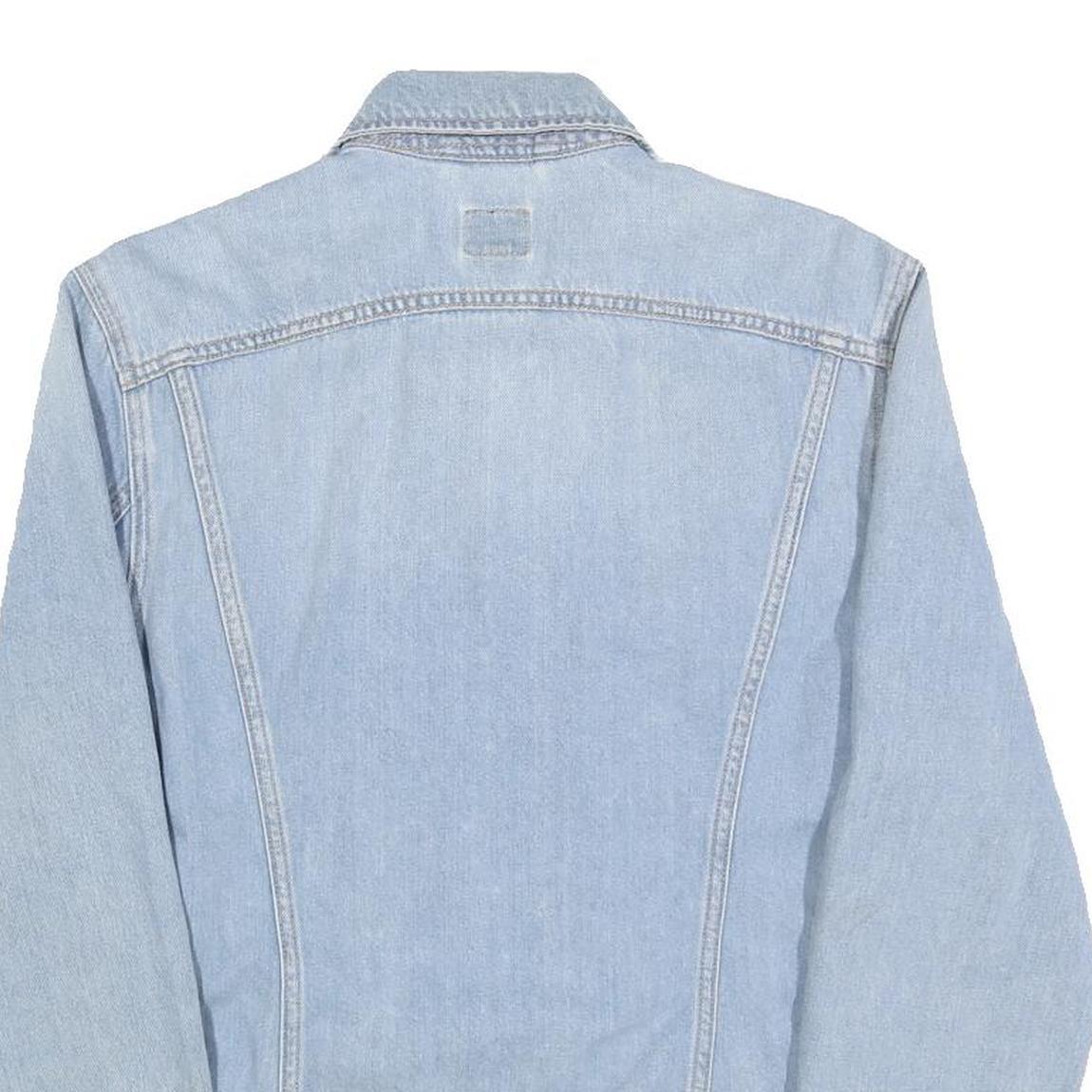 LEE Womens Blue Denim Button Jacket M Cotton Classic Casual Fit