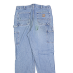 CARHARTT Mens Regular Fit Blue Denim Jeans W36 L34 Workwear Carpenter Style
