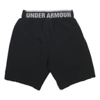 UNDER ARMOUR Mens Black Casual Shorts S W24 Piping Logo Gym Sportswear
