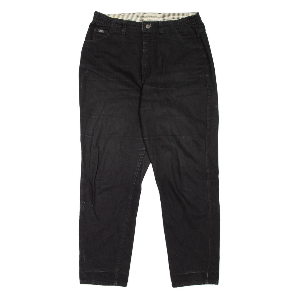 LEE Womens Jeans Black Regular Mom W32 L29