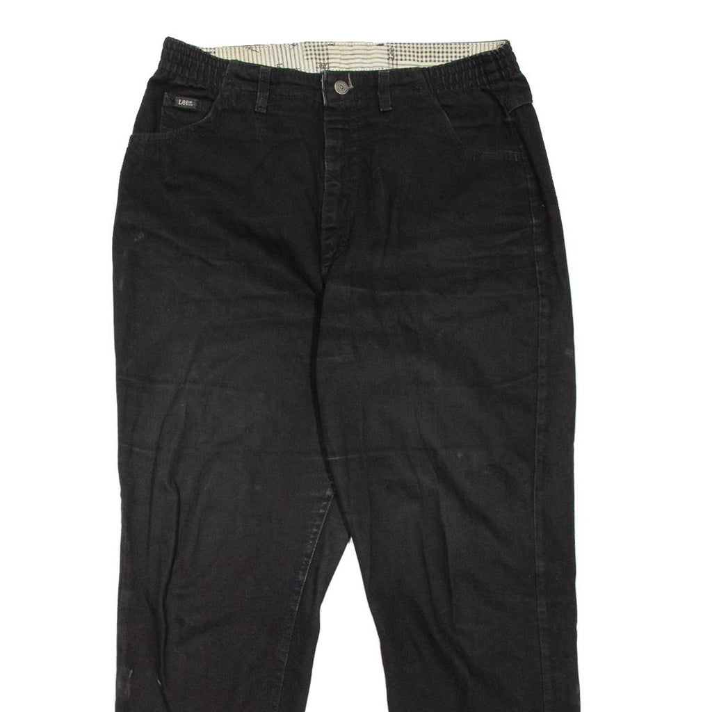 LEE Womens Jeans Black Regular Mom W32 L29