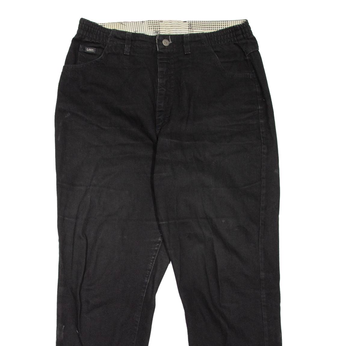 LEE Womens Jeans Black Regular Mom W32 L29