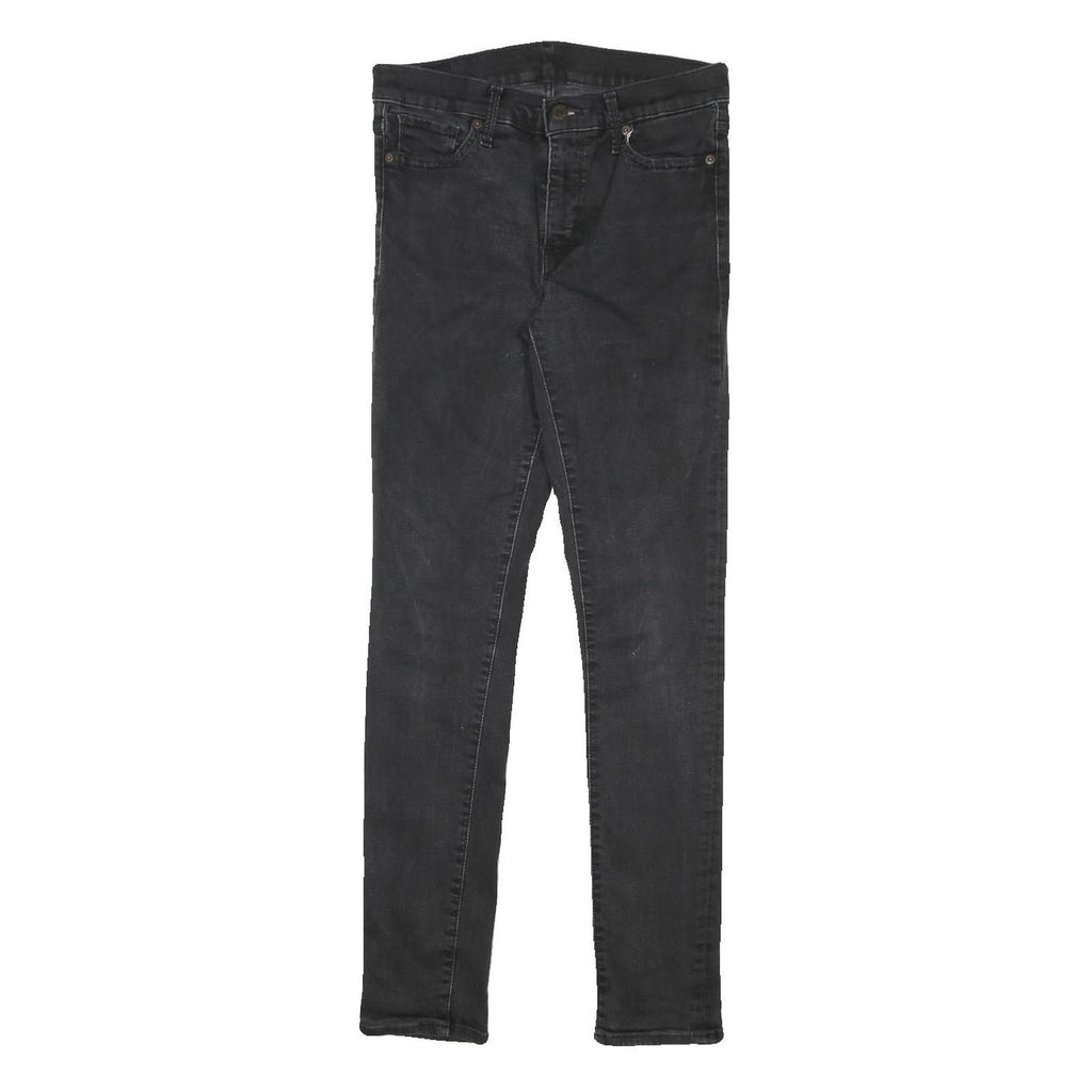LEVI'S Womens Jeans Black Slim Skinny Denim Medium Wash W28 L29 Stretch Zip