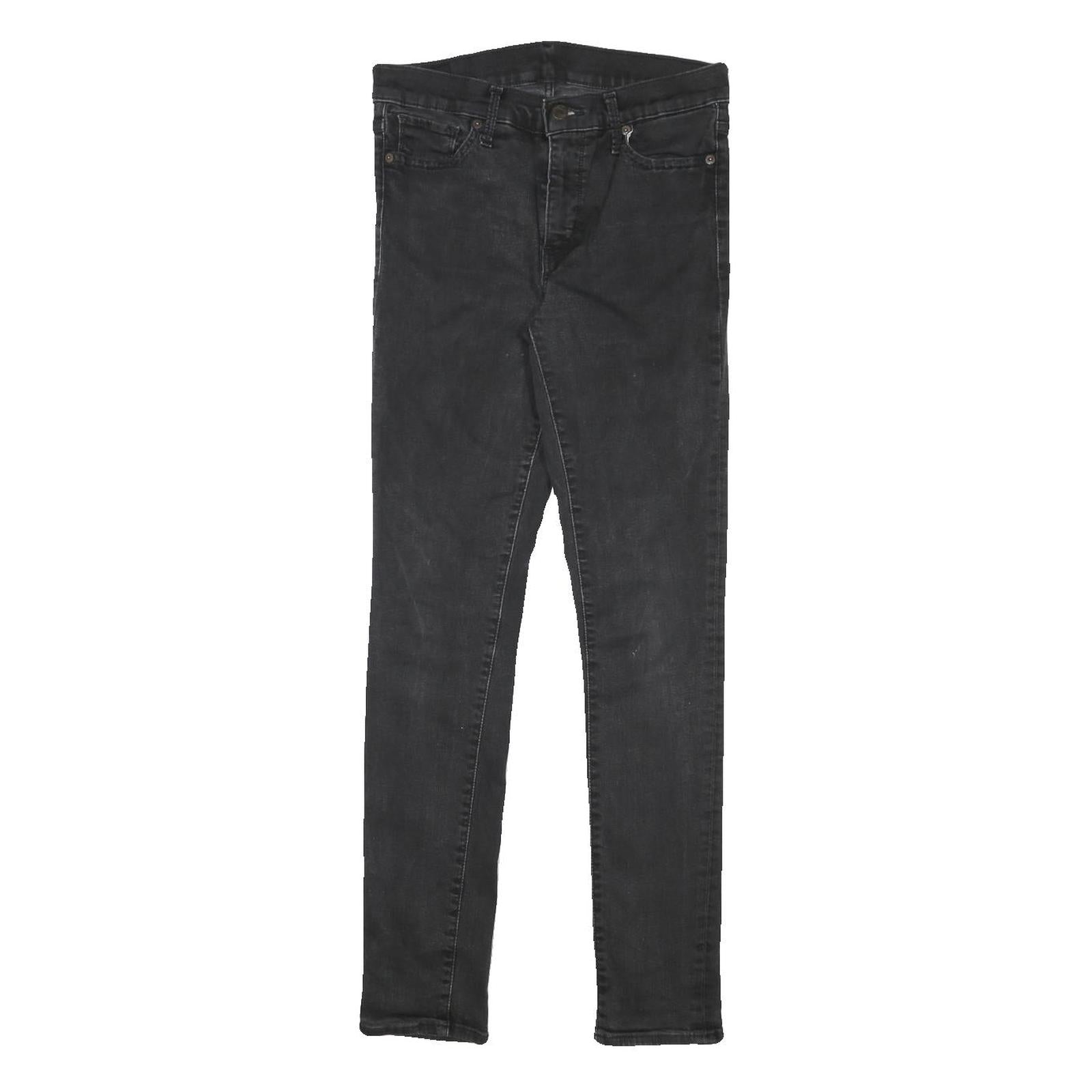 LEVI'S Womens Jeans Black Slim Skinny Denim Medium Wash W28 L29 Stretch Zip