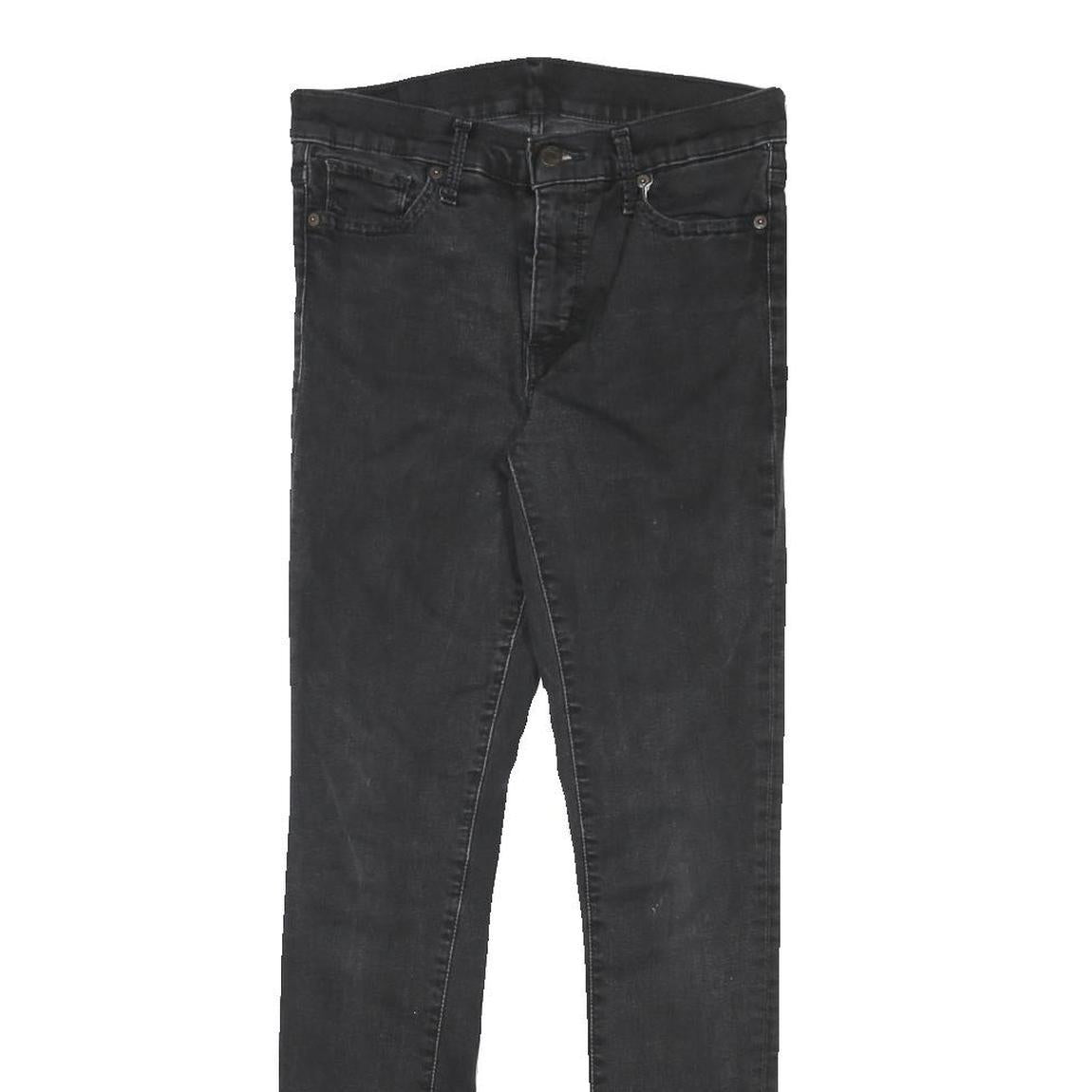 LEVI'S Womens Jeans Black Slim Skinny Denim Medium Wash W28 L29 Stretch Zip