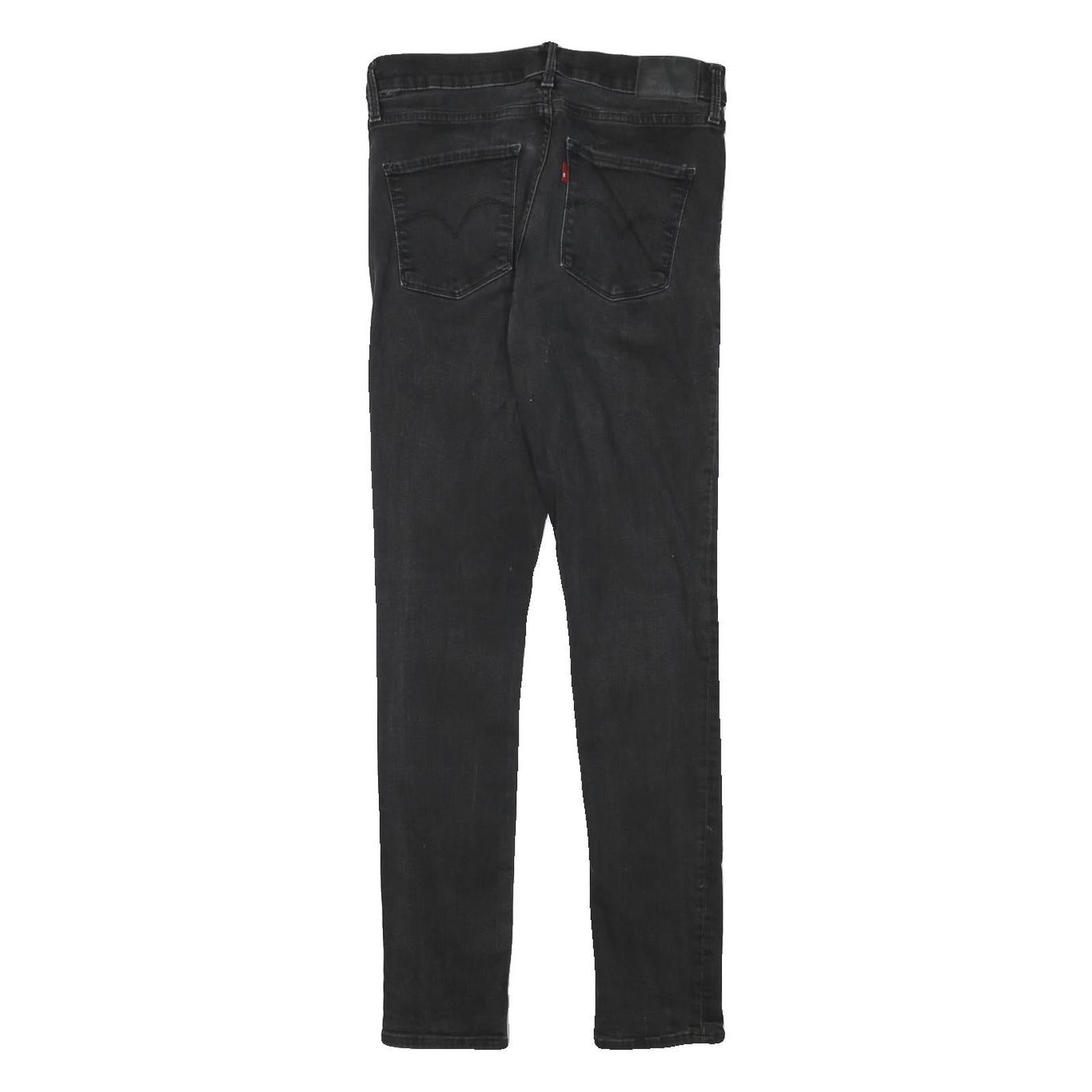 LEVI'S Womens Jeans Black Slim Skinny Denim Medium Wash W28 L29 Stretch Zip