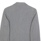 MARELLA Womens Grey Wool Blend Classic Jacket UK 8 Plain Tailored Blazer