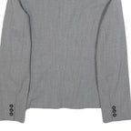 MARELLA Womens Grey Wool Blend Classic Jacket UK 8 Plain Tailored Blazer