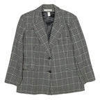 CACHAREL Womens Black & White Houndstooth Wool Button Jacket UK 12 Classic