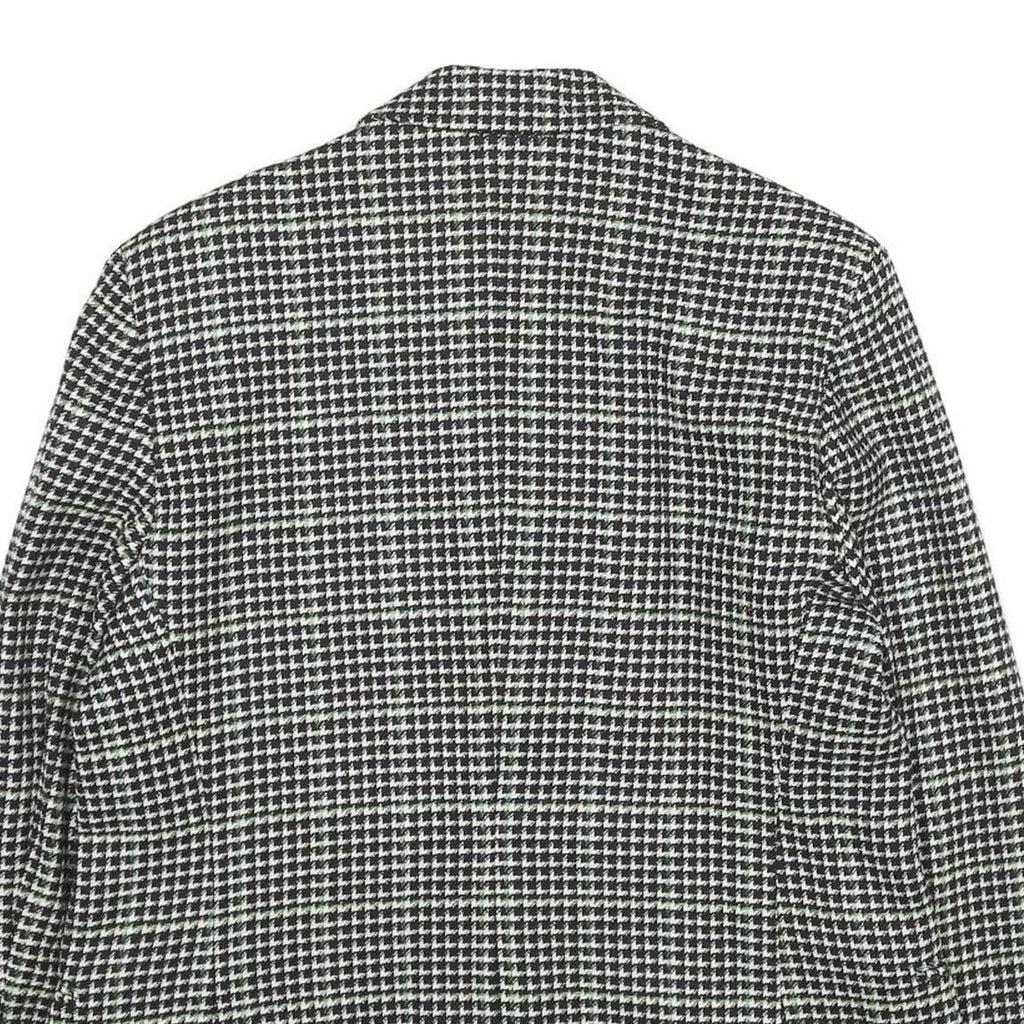 CACHAREL Womens Black & White Houndstooth Wool Button Jacket UK 12 Classic