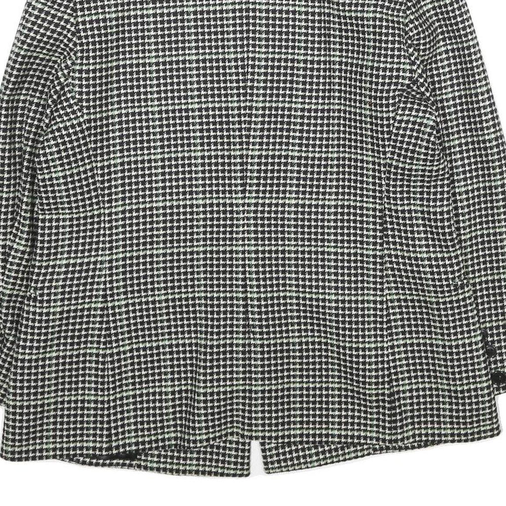 CACHAREL Womens Black & White Houndstooth Wool Button Jacket UK 12 Classic