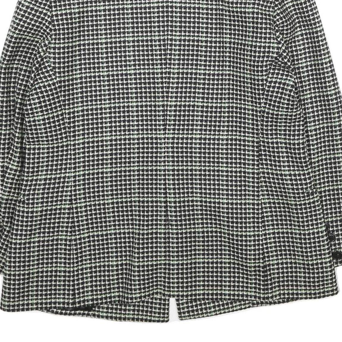 CACHAREL Womens Black & White Houndstooth Wool Button Jacket UK 12 Classic