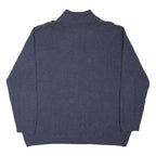 JOE BROWNS Mens Blue Patterned Pullover Jumper Button Neck Chunky Knit 3XL