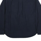 EDDIE BAUER Mens Blue Plain Cotton Shirt XL Long Sleeve Button Closure Casual