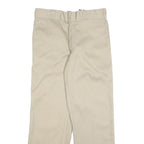 DICKIES Mens Cotton Blend Beige Regular Fit Straight Leg Trousers W32 L30