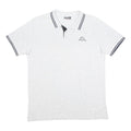 KAPPA Mens White & Black Short Sleeve Polo Shirt L Cotton Blend Casual Sports