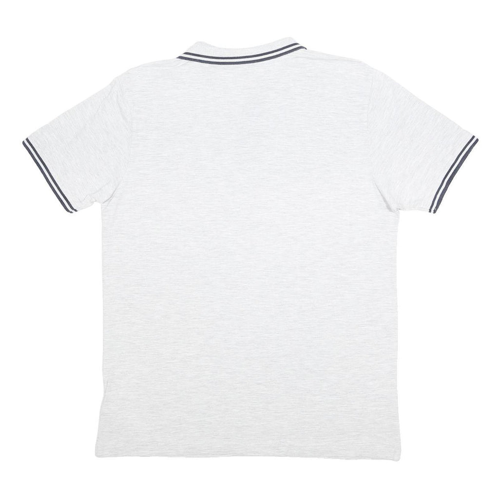 KAPPA Mens White & Black Short Sleeve Polo Shirt L Cotton Blend Casual Sports