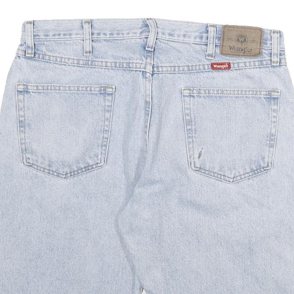 WRANGLER Mens Cotton Blend Blue Denim Shorts XL W34 Casual Classic Fit