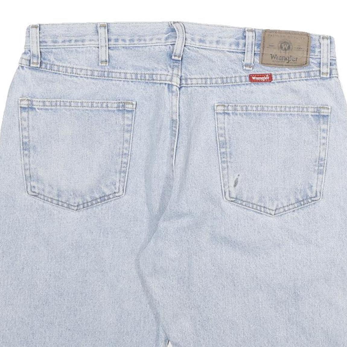 WRANGLER Mens Cotton Blend Blue Denim Shorts XL W34 Casual Classic Fit