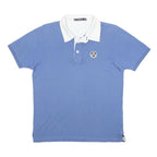 NORTH SAILS Mens Blue & White Short Sleeve Logo Polo Shirt M Cotton Casual