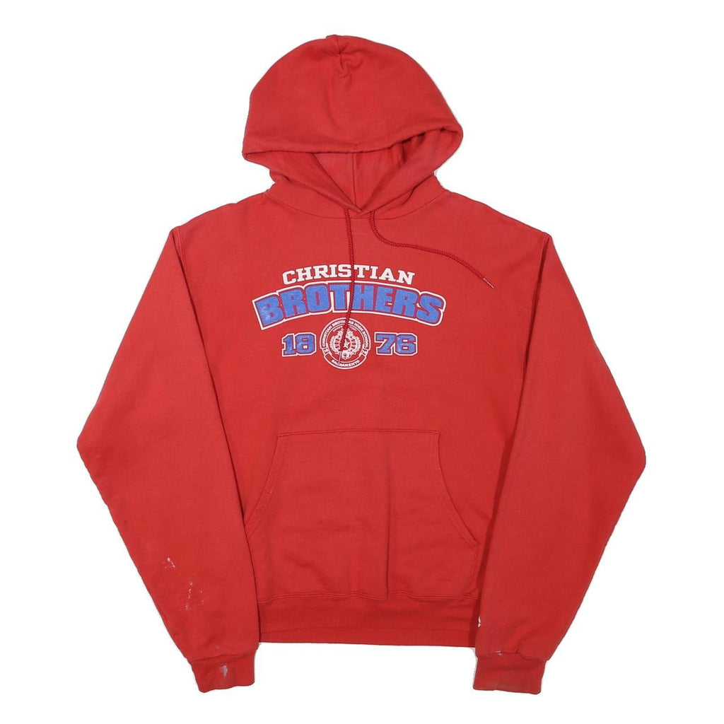 CHAMPION Mens Red Christian Brothers Pullover Hoodie S College Graphic