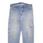 DICKIES Mens Regular Fit Light Blue Denim Jeans W36 L33 Workwear Zip Closure