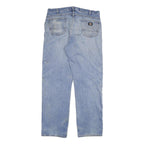 DICKIES Mens Regular Fit Light Blue Denim Jeans W36 L33 Workwear Zip Closure
