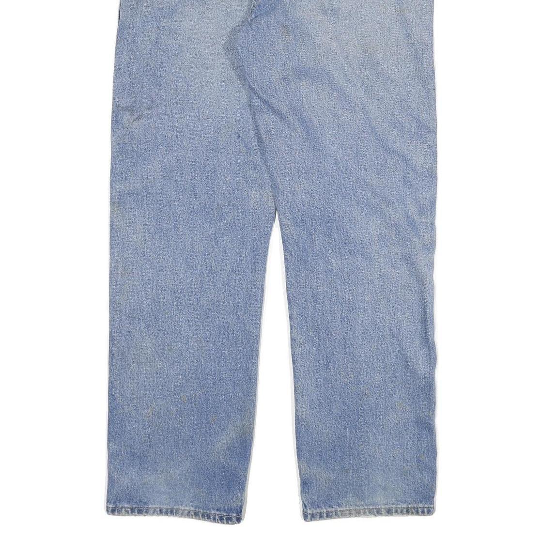 DICKIES Mens Regular Fit Light Blue Denim Jeans W36 L33 Workwear Zip Closure